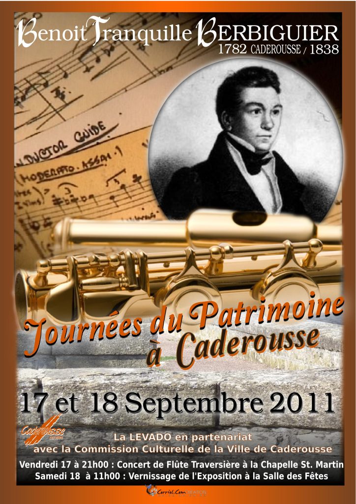 Affiche 2011 des journées du patrimoine sur berbiguier
